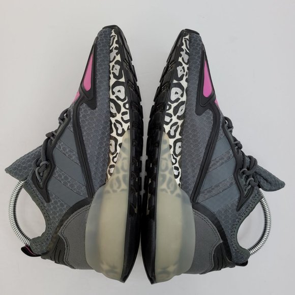 Adidas ZX 2K Boost Women's Low Top Running Shoes Grey Purple FX7053 US Size 8 - Picture 6 of 8